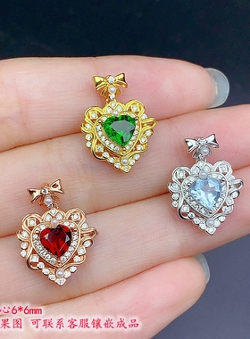 S925纯银吊坠空托简单精致小众