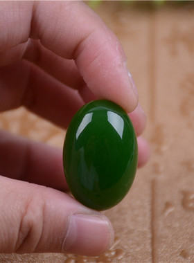 纯天然和田碧玉菠菜绿可镶嵌本店