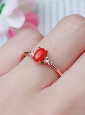 s925银女款戒指空托主石轻奢时尚