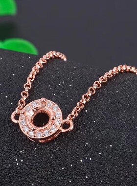 s925银单粒圆形手链来时尚流行