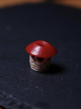 藏式料器配珠尸陀林帽子配饰文玩纯手工DIY念珠手串隔片散珠配件