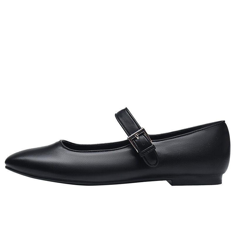 ZABA TANA 2025秋夏小皮鞋黑色单鞋工作鞋平底玛丽珍外穿芭蕾鞋女,淘宝优惠券,粉丝福利购,淘宝优惠卷