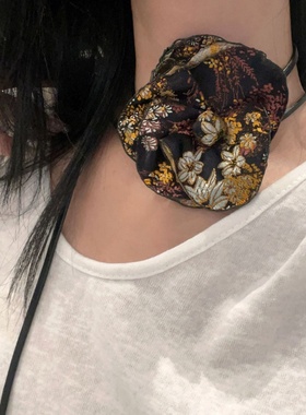 颈链耳环刺绣复古风新中式