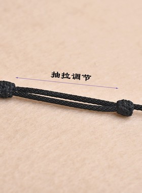 手工蜡线编制挂绳黑色项链佛牌