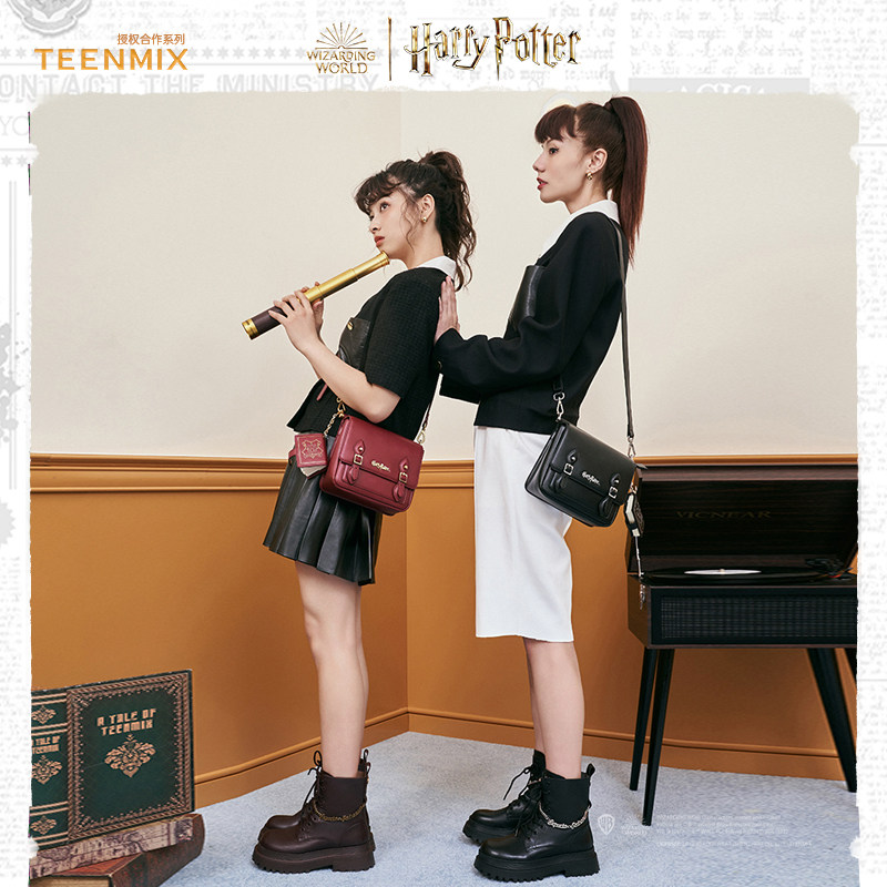 天美意哈利波特联名马丁靴加绒女鞋 天美意teenmix马丁靴