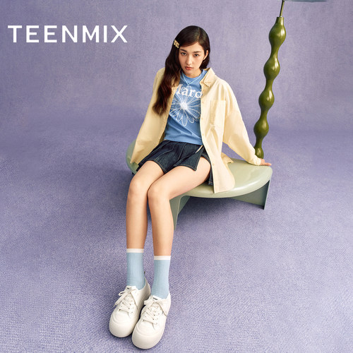 吴宣仪同款天美意暗夜云朵厚底增高小白鞋大头鞋女运动板鞋休闲鞋 - 图3