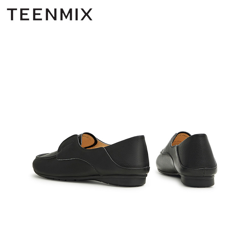 天美意复古英伦乐福鞋便士女单鞋 天美意teenmix乐福鞋（豆豆鞋）