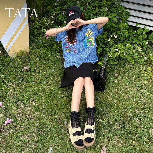 TATA他她棕色勃肯鞋女厚底沙滩凉鞋女运动凉鞋2025夏新款4QY04BL5 - 图2