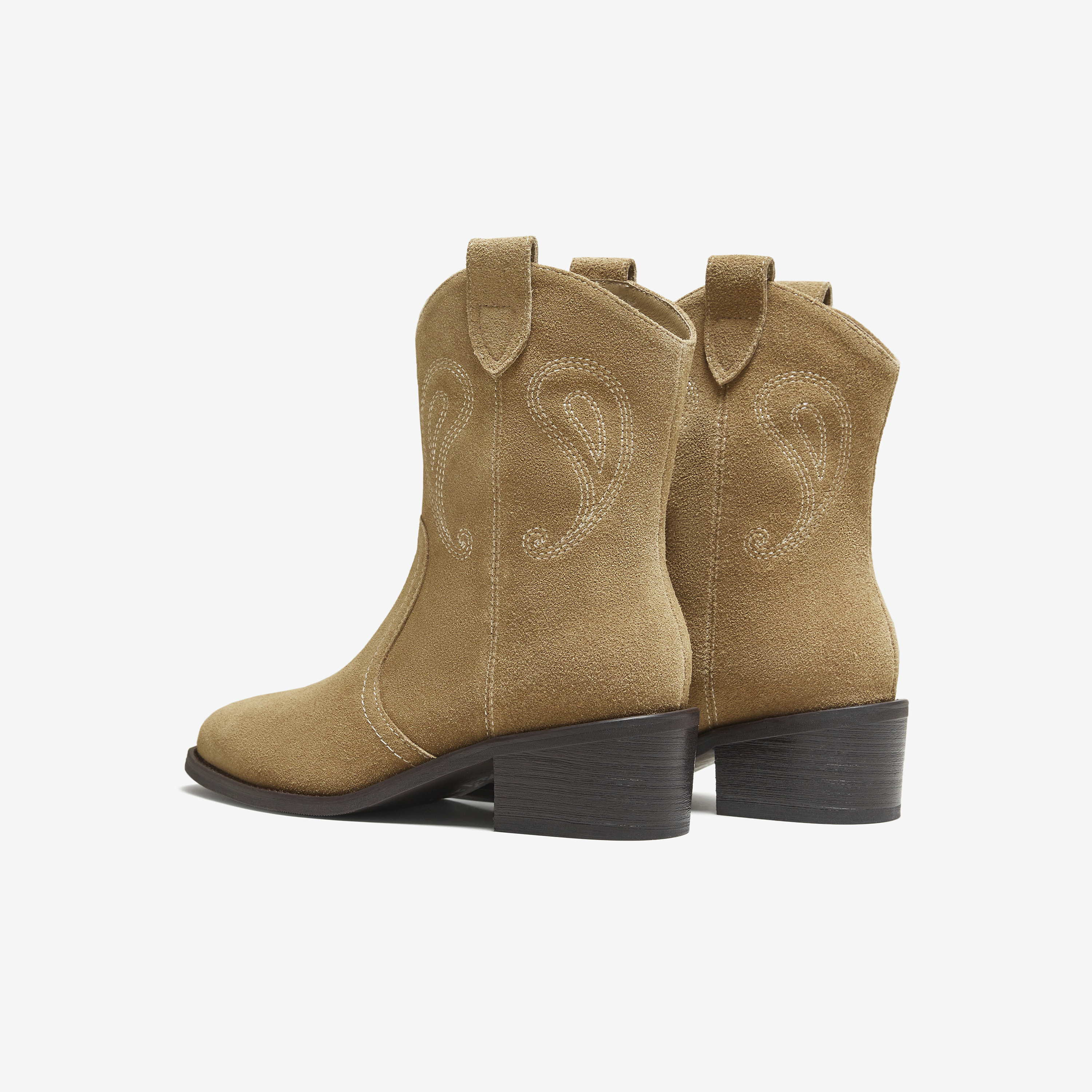 TATA他她靴子2025冬季商场同款复古女时尚休闲西部靴新款UVW01DZ5 - 图2