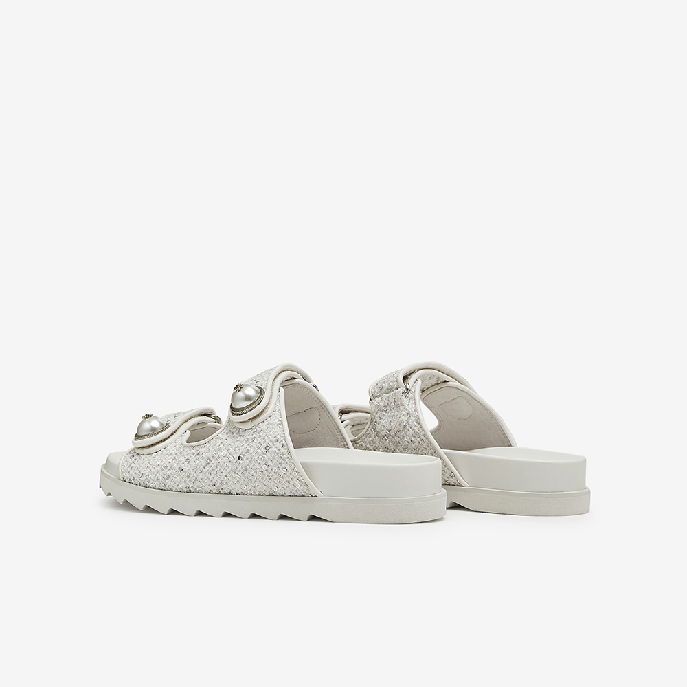 Tata他她厚底小香风拖鞋女休闲外穿气质凉拖夏季新款鞋子7WR16BT4 - 图1