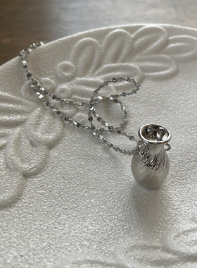 博主同款生命之水小酒神项链小众设计感叠戴长款毛衣链