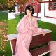 Spring and summer pink Hanfu and Warring States robes with straight hem are in large quantities