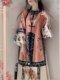 Huarongmanman Qing Han women's Hanfu double-breasted round neck antique ethnic costume heavy industry printed horse face skirt spring and summer