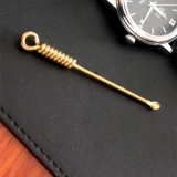 Латунная ухочистка для ушей, медный старомодный брелок для взрослых ручной работы