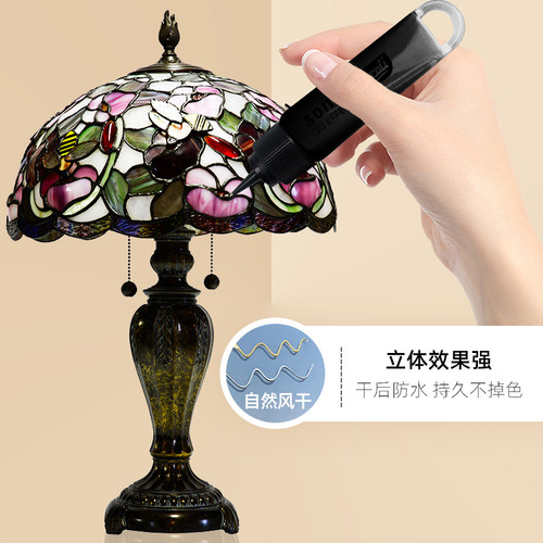 neroli橙花沥粉膏挤压式肌理画3D立体勾线膏玻璃画颜料勾线笔颜料 - 图1