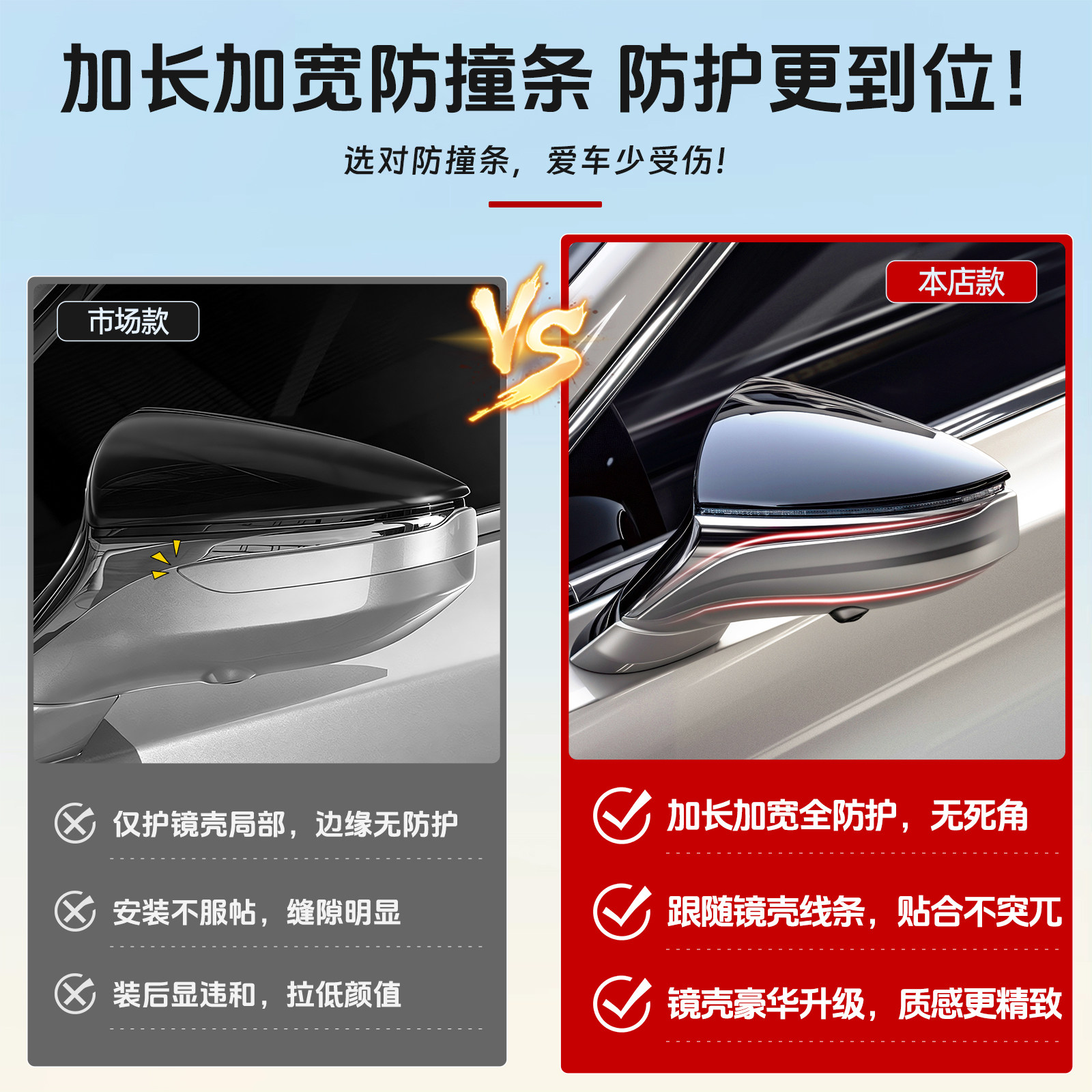 适用于雷克萨斯18-25ES后视镜防撞条es300h车门防刮蹭200防刮条,淘宝优惠券,粉丝福利购,淘宝优惠卷