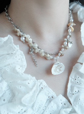 海洋系列天然贝壳手作串珠项链女
