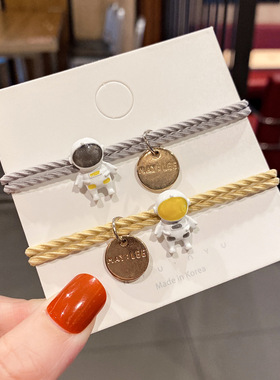 宇航员情侣手链发绳送男朋友  可爱太空人发圈扎头发皮筋发饰头绳