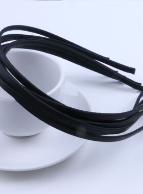 0.5/07/0.8/0.9厘米DIY黑色发箍配件材料手工金属包布防滑个性头