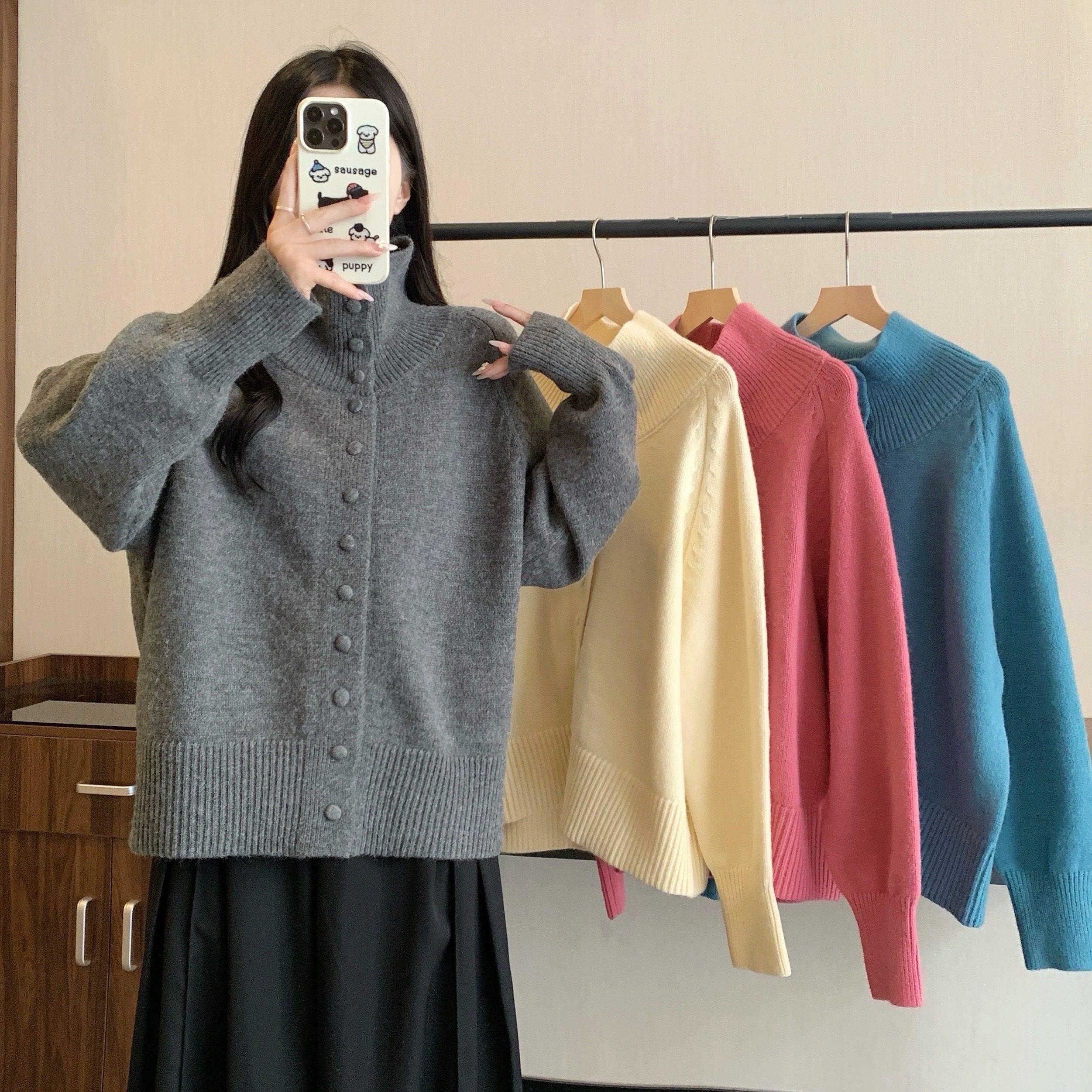 小吉家大码女装秋冬新款慵懒风高领针织衫加厚保暖宽松百搭毛衣女,淘宝优惠券,粉丝福利购,淘宝优惠卷