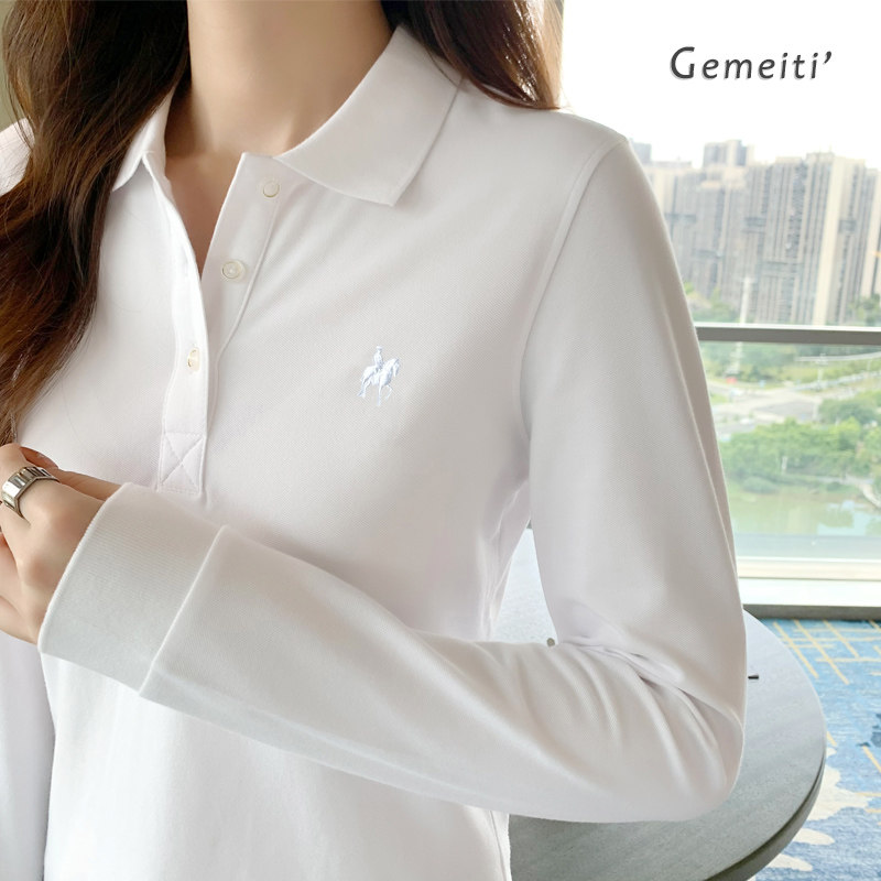 2022春秋季纯棉加大码翻领polo衫 格美缇T恤