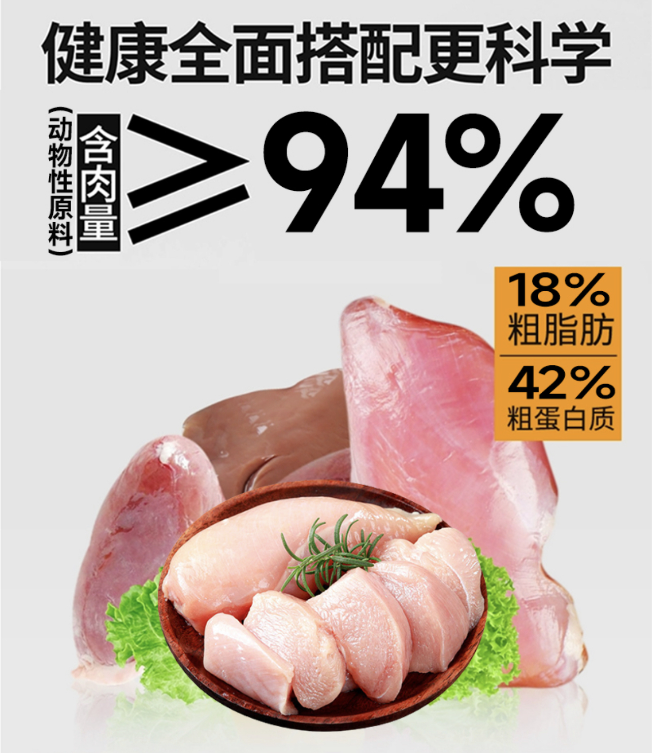 banbao斑豹烘焙猫粮94%鲜肉0肉粉无谷成猫幼猫通用全价猫粮1.0kg - 图3