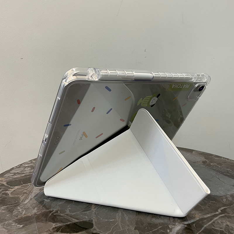 适用苹果ipad9保护壳3+y型2022新款pro11带笔槽air5横竖支架4防弯摔2021款8代10.2寸透明mini6亚克力平板套薄 - 图2