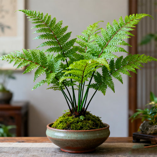 【水培】红磷蕨苔藓球盆栽蕨类植物一叶蕨室内耐阴盆景绿植霸王蕨 - 图3