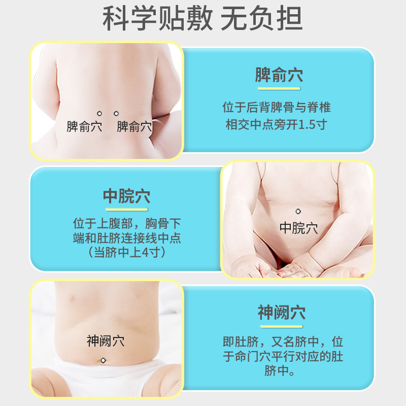 嘉卫士小儿咳咳贴婴幼儿童咳嗽喘息喉咙干痒宝宝保健透气肚脐贴