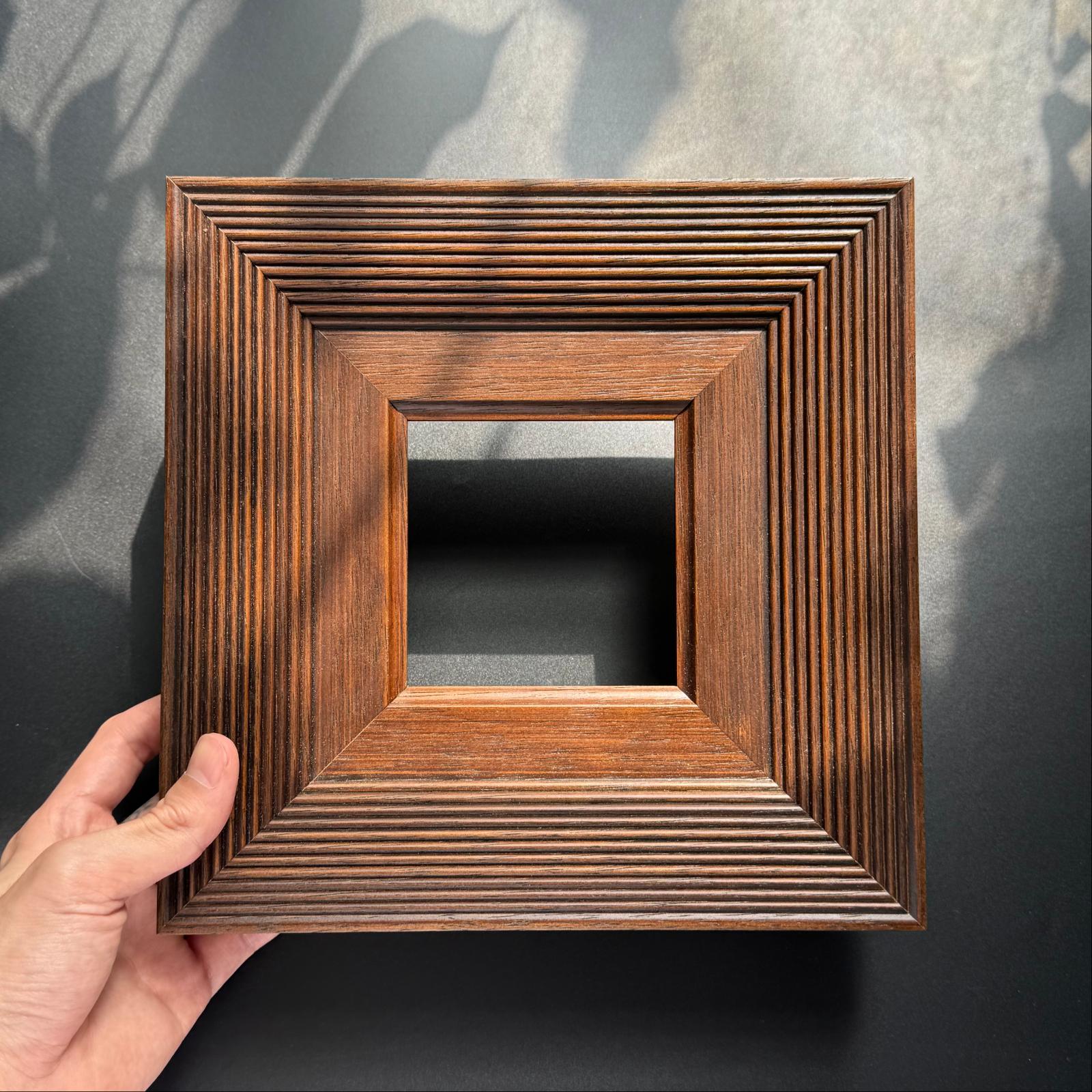 【有木】侘寂风实木画框复古中古风高级感相框空框挂墙宽边外框 - 图1