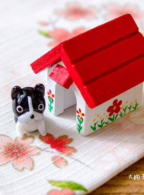 小熊微景观玻璃猫咪鱼缸摆件