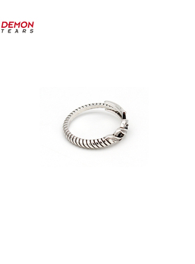 朗基努斯镀银复古小众设计戒指