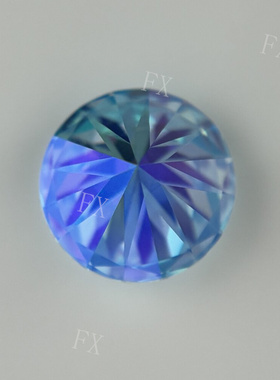 海蓝色VVS莫桑石圆形裸钻莫桑钻八心八箭裸石过钻笔戒指耳钉配石