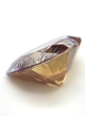 西瓜红心形莫桑石裸石合成碳化硅石过钻笔带腰码 项链吊坠戒指DIY