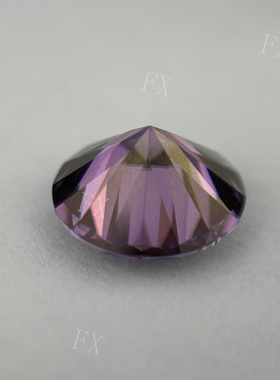 VVS1皇家紫莫桑石圆形裸钻莫桑钻八心八箭切裸石过钻笔 戒指项链