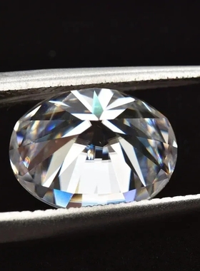 D色超白闪美国莫桑钻石椭圆蛋形戒面宝石首饰镶嵌主石过检测钻笔