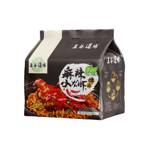五谷道场非油炸方便面麻辣小龙虾拌面袋装速食食品泡面整箱批发 - 图3