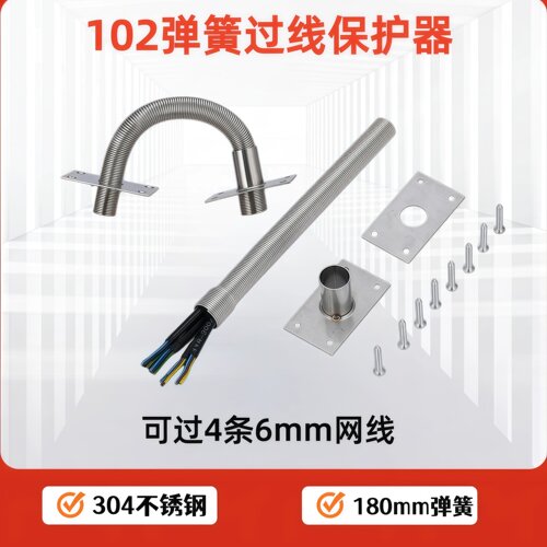 百佳304不锈钢过线器门窗用过线管门禁过线保护器金属门用过线器 - 图0