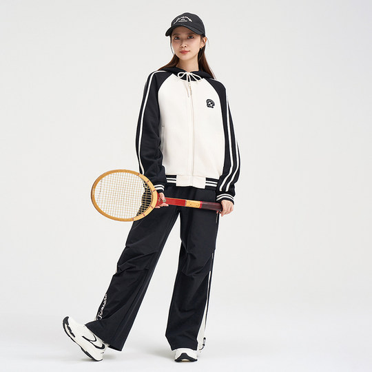 Xtep knitted hooded jacket for women 2025 new autumn and winter casual women's sports top 976328940213