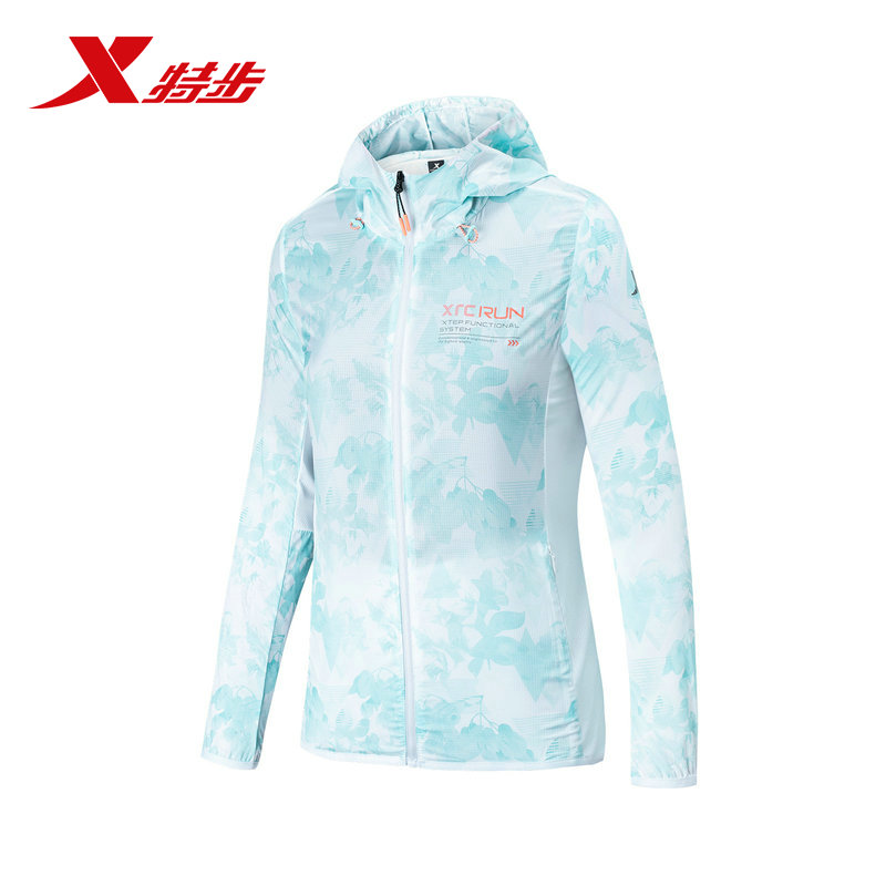 特步风衣外套女 夏季新款跑步运动服连帽时尚印花轻薄运动上衣 2019 特步风衣外套女 夏季新款跑步运动服连帽时尚印花轻薄运动上衣 2019
