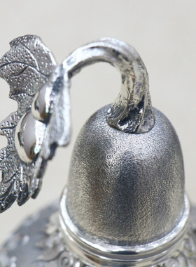 纯银9999旅行酒壶储酒器手工银酒瓶行军足银白酒具礼品家居摆件