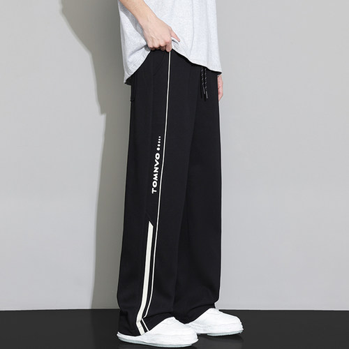 直筒裤子男秋冬季保暖加绒加厚休闲裤胖子加肥加大大码男装运动裤 - 图2