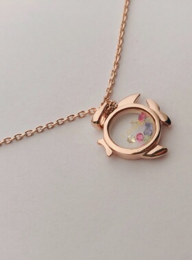 水晶金色吊坠儿童项链特价包邮