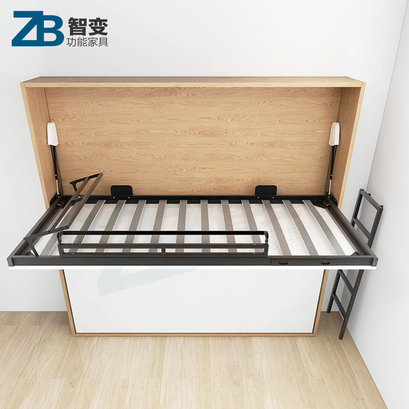 隐形床子母床壁床上下铺定制双层高低可折叠床墨菲儿童隐藏床床架虎窝淘 