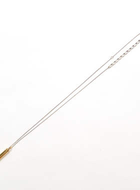 日本实心日本实心黄铜银项链