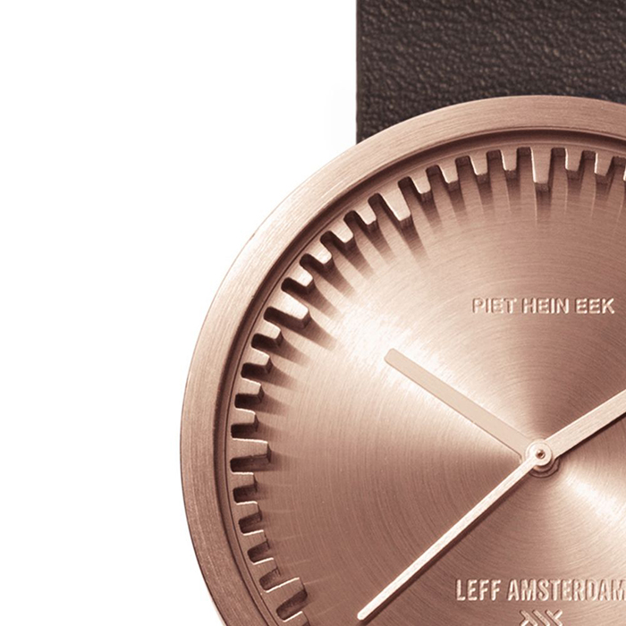 荷蘭LEFF Amsterdam北歐風Tube watch齒輪極簡腕表玫瑰金棕帶38MM - 图0
