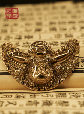 铁拳匠造出品 临古系列之 大鹏金翅鸟 牌子 挂件 项链 手把件