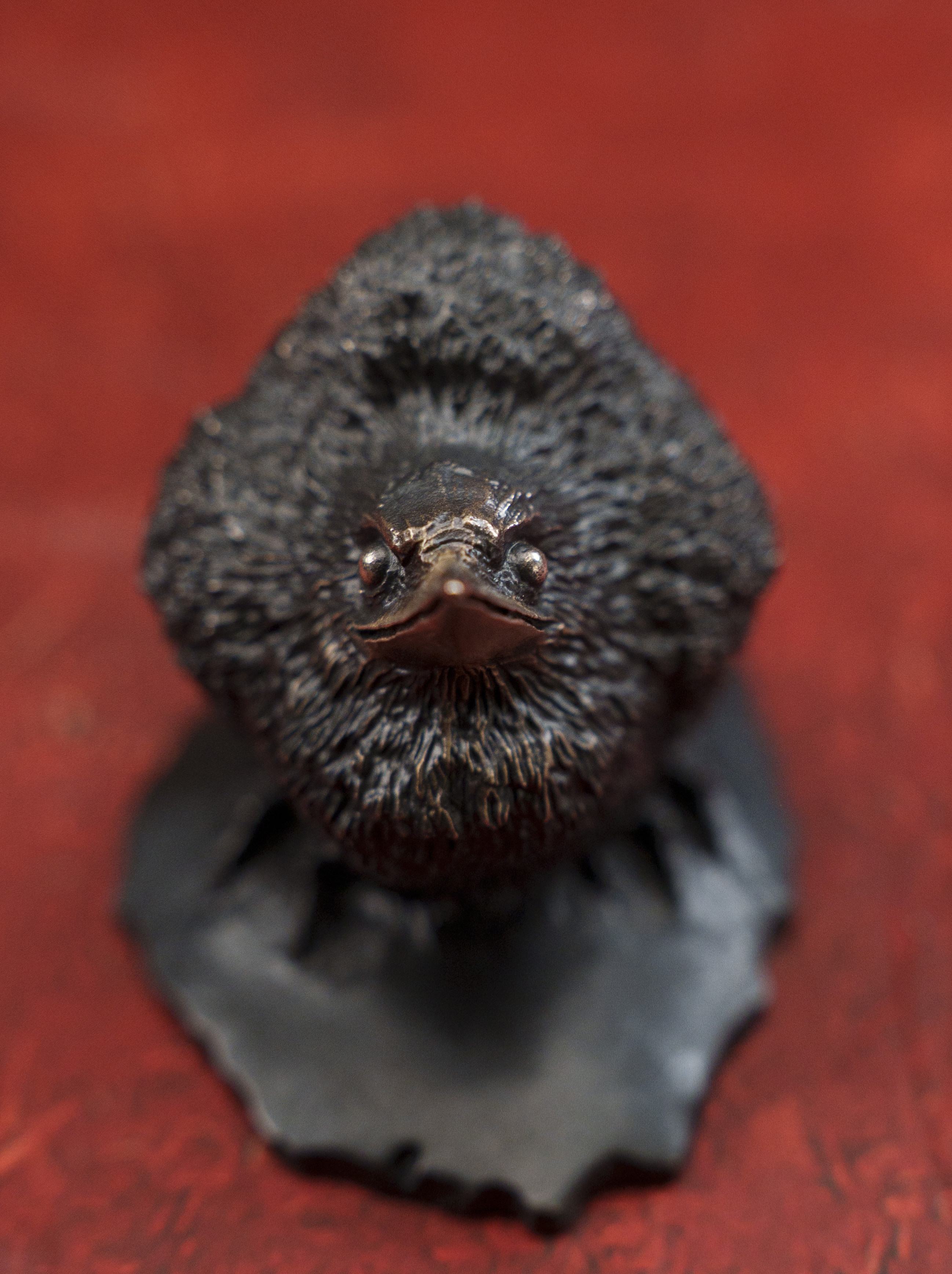 秋坞居 铁拳匠造联名出品 呆鸟青铜手把件 《敦敦鸟》 手把件茶宠,淘宝优惠券,粉丝福利购,淘宝优惠卷