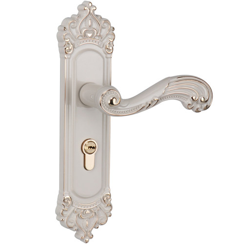 固特门锁室内卧室实木门锁通用型欧式静音象牙白房门锁 锁室内门 - 图3