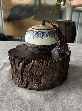 垫子铁壶茶道千年花盆瓶阴沉木